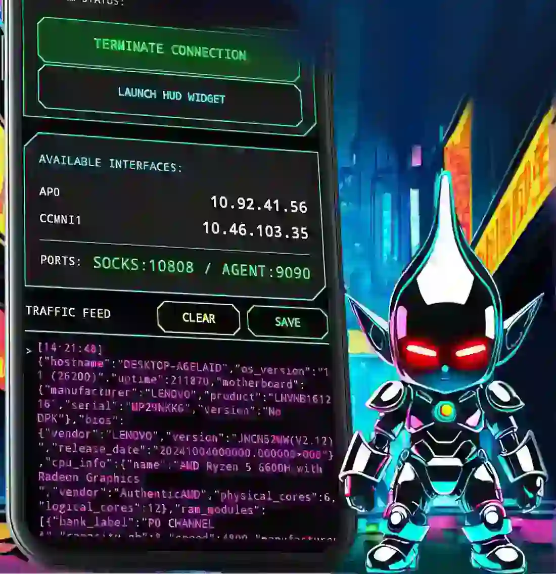 Screenshot of Device management and maintenance system
